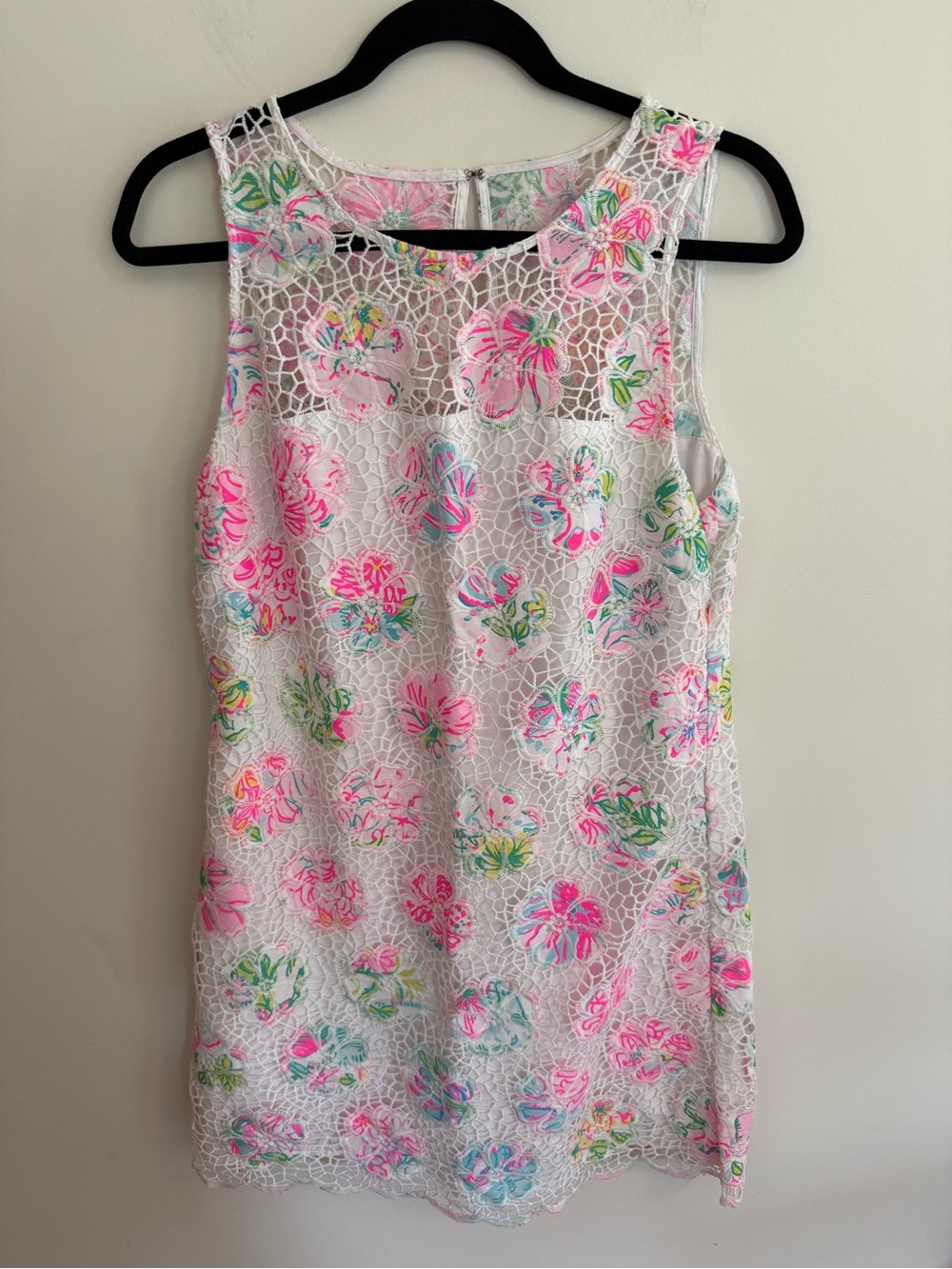 Lilly Pulitzer White Lace Overlay Dress with Shorts